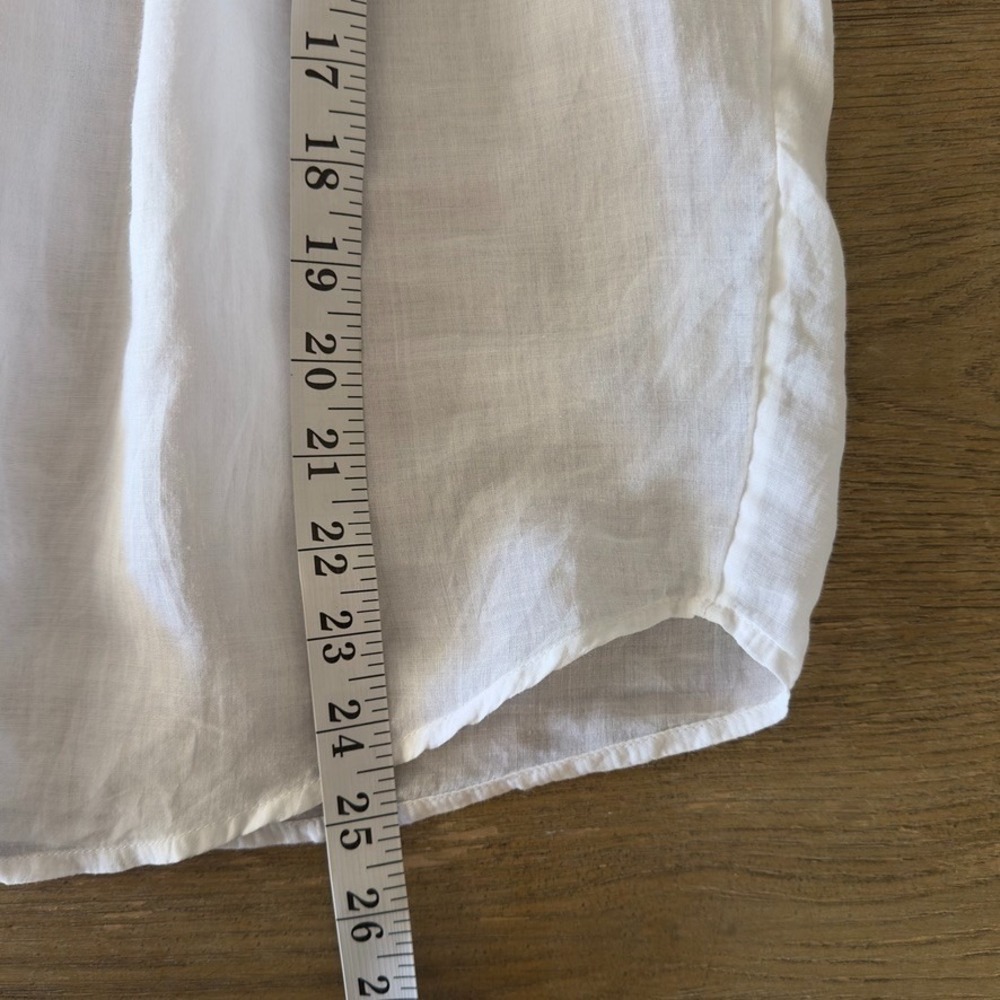 FRAME Emma Blouse Sheer White 100% Ramie Ctn Oversized Balloon Long Sleeve-Sz XS - Picture 7 of 16